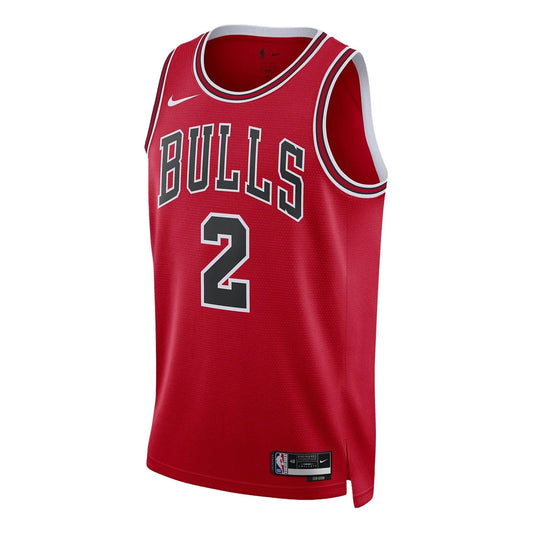 Nike NBA Bulls Icon Edition Jersey 'Lonzo Ball #2' Red 2021 (DN2000-660)