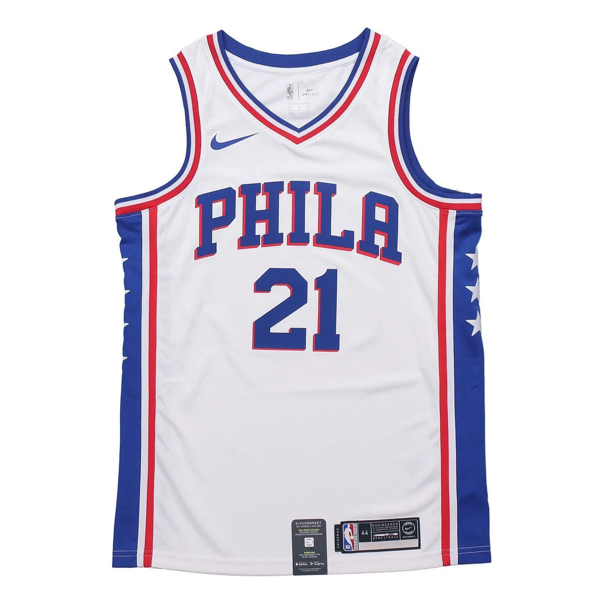 Nike NBA 76ers Icon Edition Swingman Jersey 'Joel Embiid #21' White 2020 (CJ7677-103)