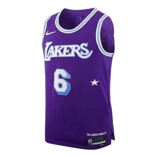 Nike NBA Lakers City Edition Swingman Jersey 'LeBron James #6' Purple (DB3635-506)