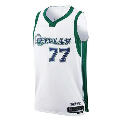 Nike NBA Dallas Mavericks City Edition Swingman Jersey 'Luka Dončić #77' White/Green (DB3628-100)