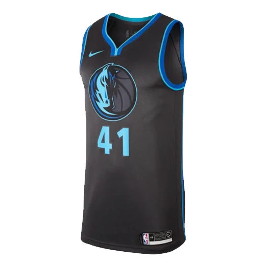 Nike NBA Dallas Mavericks City Edition Jersey 'Dirk Nowitzki #41' Black 2018 (AJ4604-060)