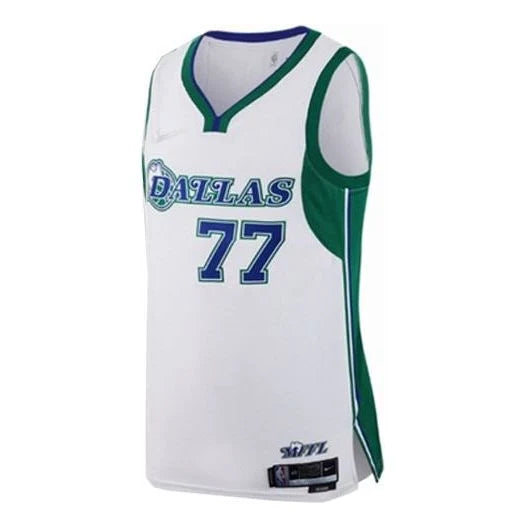 Nike NBA Dallas Mavericks 75th Anniversary City Edition Swingman Jersey 'Luka Dončić #77' White (DB4023-100)