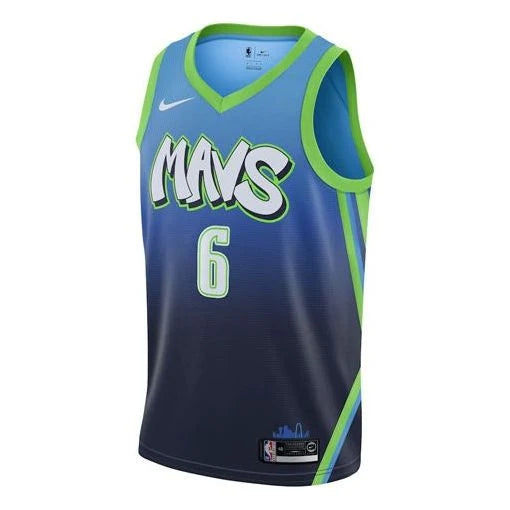 Nike NBA Dallas Mavericks City Edition Jersey 'Kristaps Porziņģis #6' Blue 2019-20 (AV4632-464)