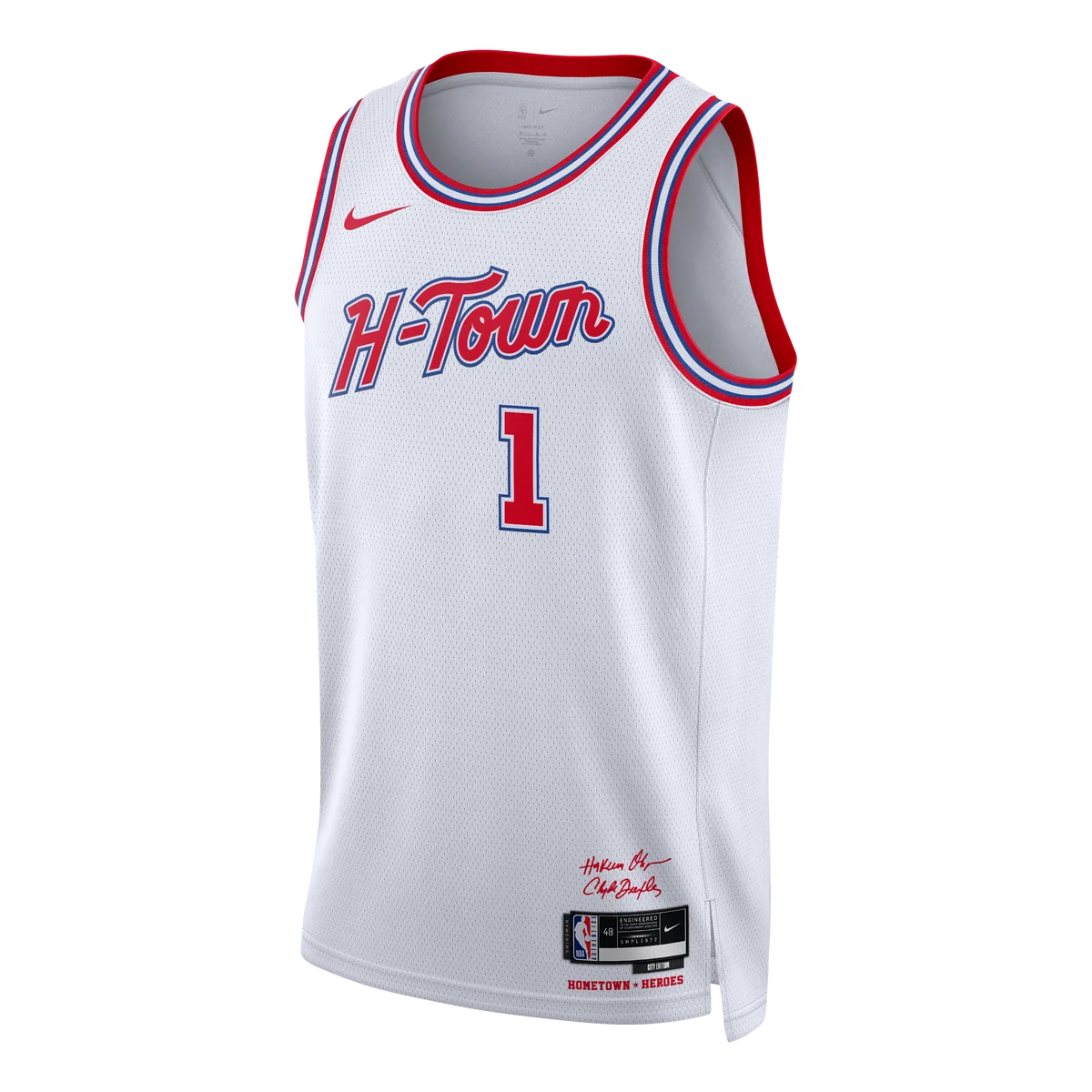 Nike NBA Houston Rockets City Edition Swingman Jersey 'Jabari Smith Jr. #1' White 2023 (DX8503-107)