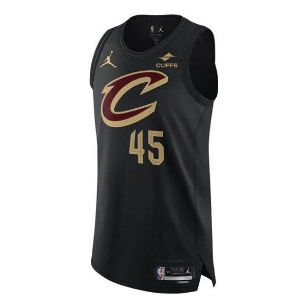 Jordan Brand NBA Cleveland Cavaliers Statement Edition Authentic Jersey 'Donovan Mitchell #45' Black (DQ0165-010)