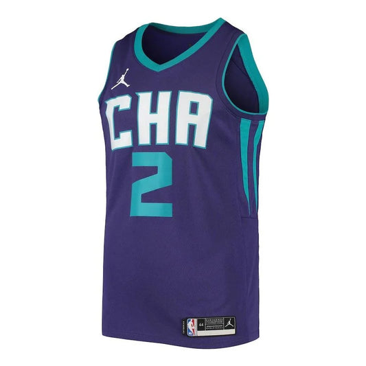 Jordan Brand NBA Charlotte Hornets Statement Edition Swingman Jersey 'LaMelo Ball #2' Purple (CV9471-572)
