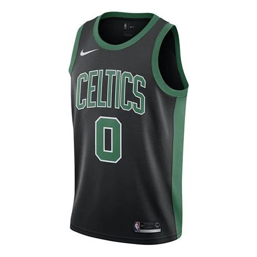 Nike NBA Celtics Earned Edition Jersey 'Jayson Tatum #0' Black 2018 (877198-012)