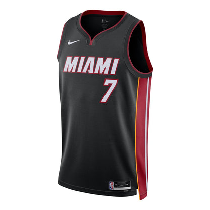 Nike NBA Miami Heat Icon Edition Swingman Jersey 'Terry Rozier #7' Black 2024 (DN2011-024)