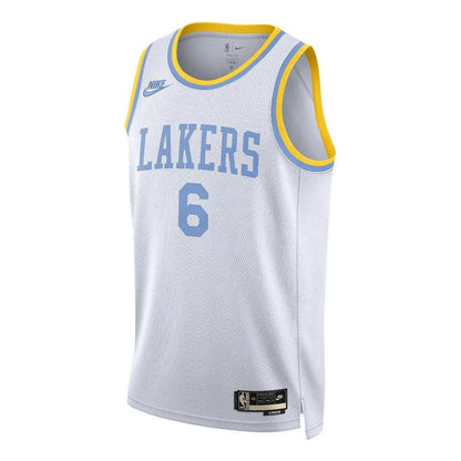 Nike NBA Los Angeles Lakers Classic Edition Jersey 'LeBron James #6' White 2022-23 (DO9448-101)