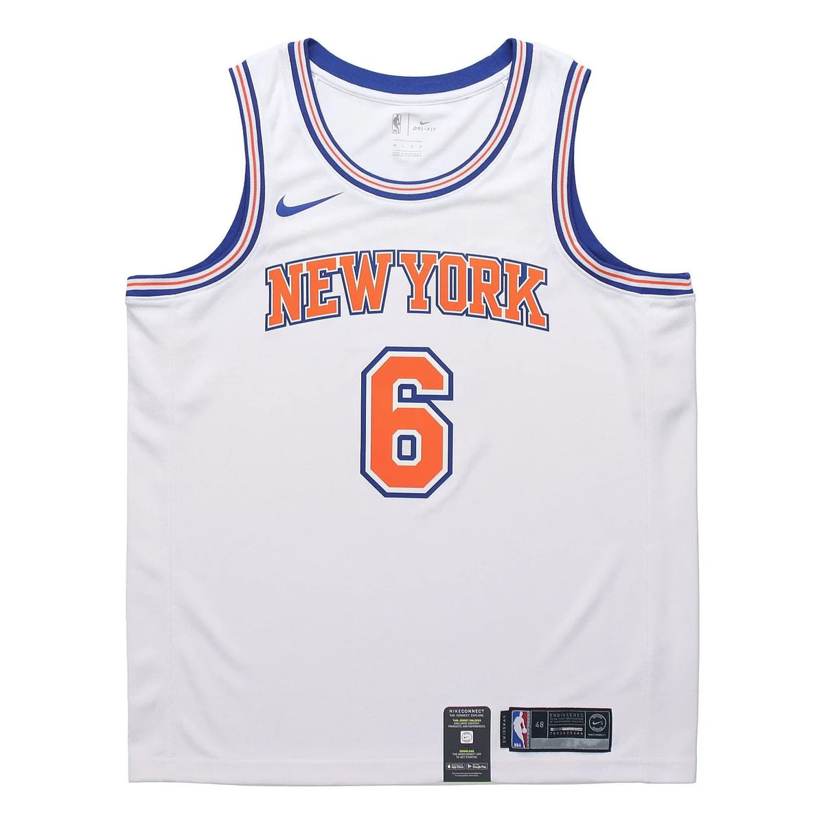 Nike NBA Knicks Association Swingman Jersey 'Kristaps Porzingis #6' White (877215-100)
