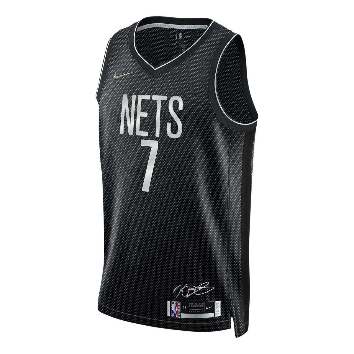 Nike NBA Brooklyn Nets Earned Edition Jersey 'Kevin Durant #7' Black 2020 (DH8057-010)