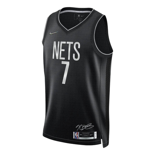 Nike NBA Brooklyn Nets Earned Edition Jersey 'Kevin Durant #7' Black 2020 (DH8057-010)