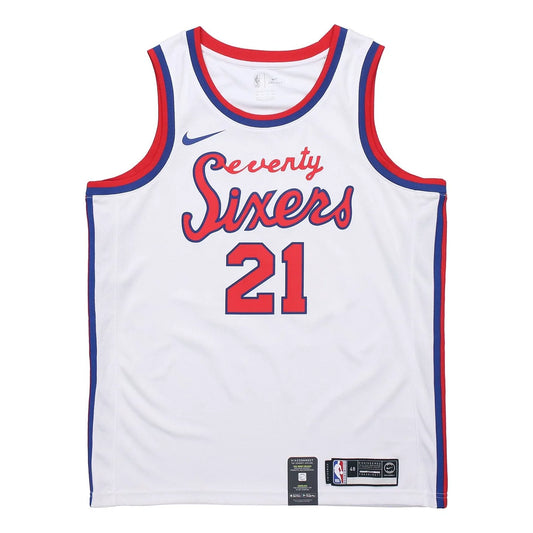 Nike NBA 76ers Classic Edition Swingman Jersey 'Joel Embiid #21' White 2019 (AV4509-103)