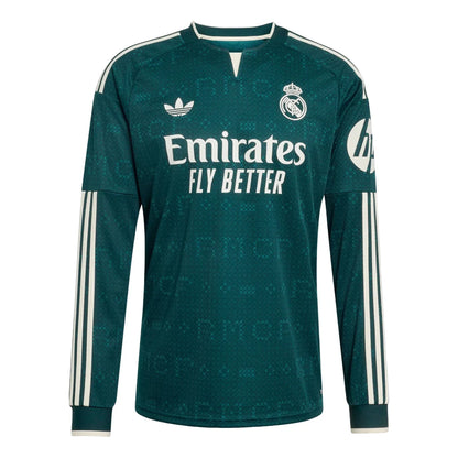 adidas Real Madrid 26/27 Away Long-Sleeve Jersey 'Aurora Ivy' (KC3970)
