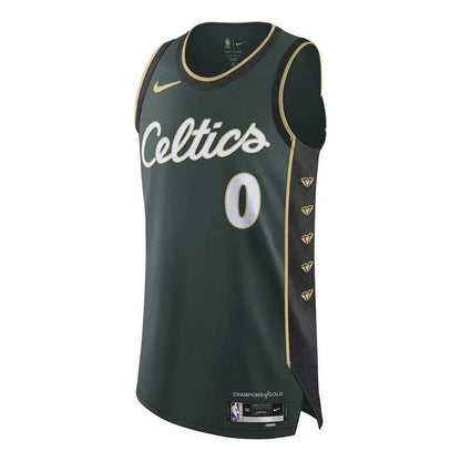 Nike NBA Boston Celtics City Edition Authentic Jersey 'Jayson Tatum #0' Green (DQ0187-330)