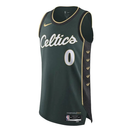 Nike NBA Boston Celtics City Edition Authentic Jersey 'Jayson Tatum #0' Green (DQ0187-330)