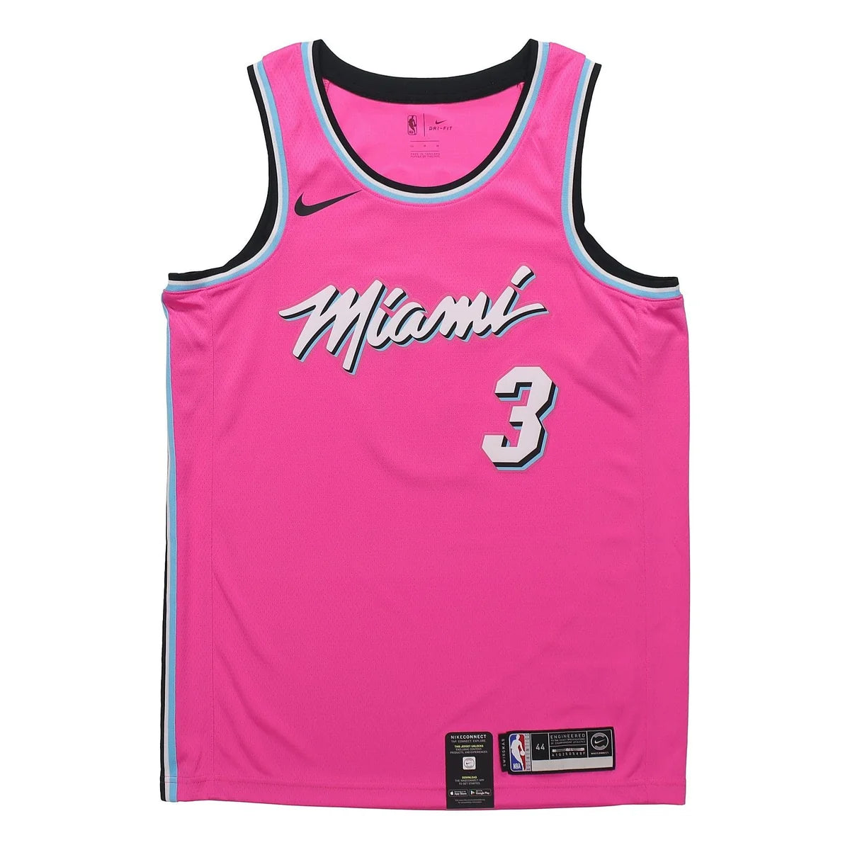 Nike NBA Miami Heat City Edition Jersey 'Dwyane Wade #3' Pink Vice 2018 (BQ5639-687)
