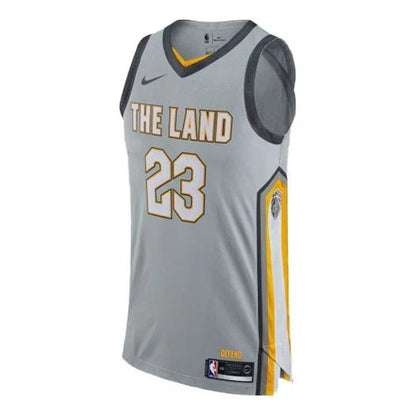 Nike NBA Cavaliers City Edition Authentic Jersey 'LeBron James #23' Gray 2017 (AH6048-007)