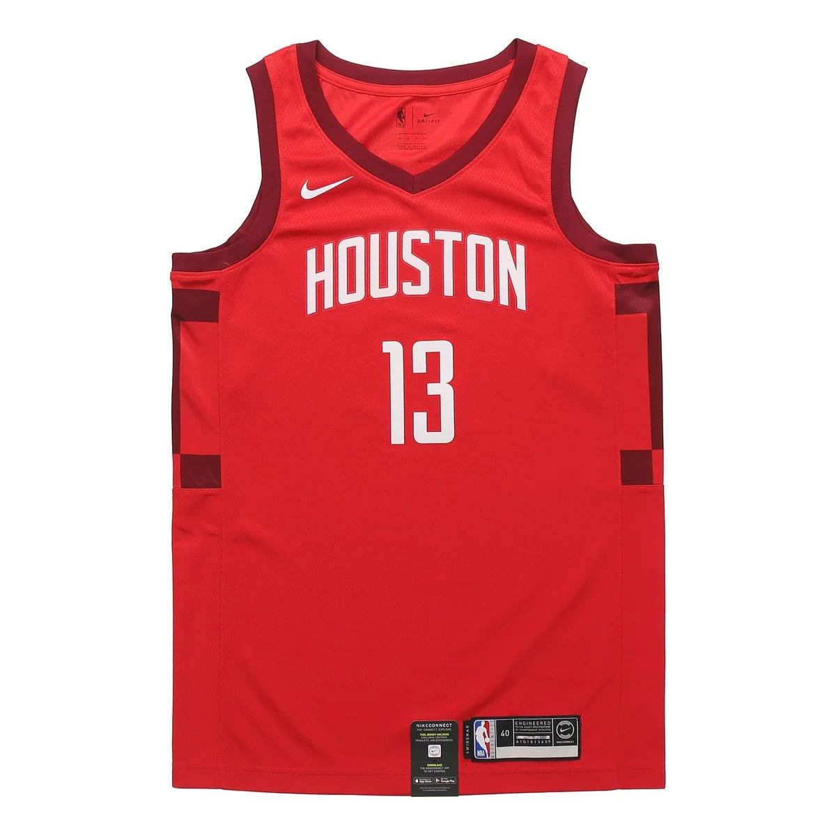 Nike NBA Rockets Earned Edition Jersey 'James Harden #13' Red 2018 (BQ1161-658)