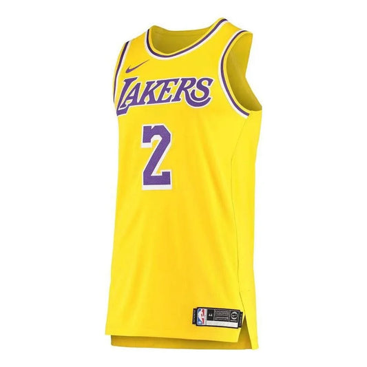 Nike NBA Los Angeles Lakers Icon Edition Authentic Jersey 'Lonzo Ball #2' Gold 2017 (AA7265-728)