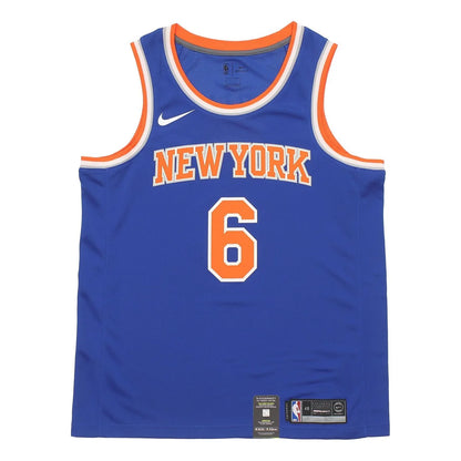 Nike NBA New York Knicks Icon Edition Swingman Jersey 'Kristaps Porzingis #6' Blue (864495-495)