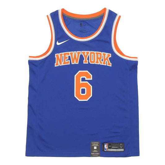 Nike NBA New York Knicks Icon Edition Swingman Jersey 'Kristaps Porzingis #6' Blue (864495-495)