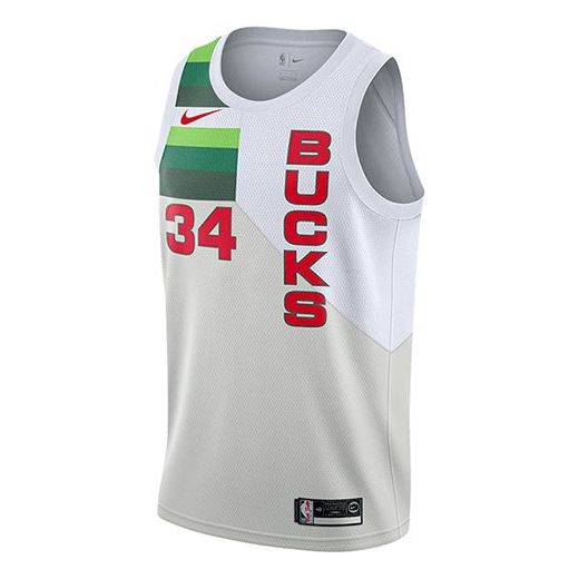 Nike NBA Milwaukee Bucks Association Authentic Jersey 'Giannis #34' White 2018 (BQ1165-100)