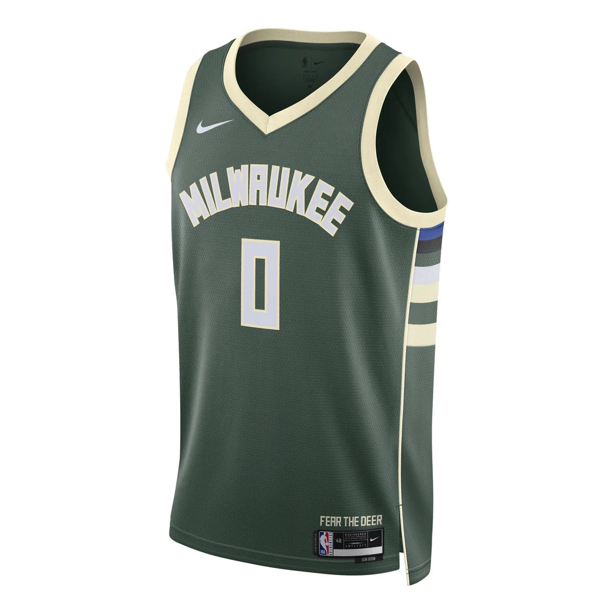 Nike NBA Bucks Icon Edition Jersey 'Damian Lillard #0' Green 2023 (DN2012-332)