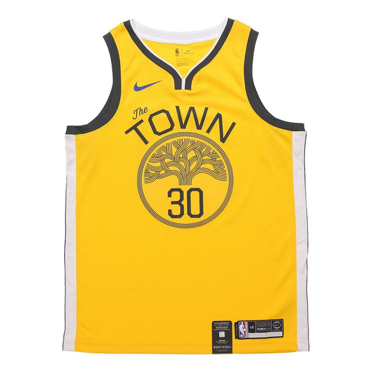 Nike NBA Golden State Warriors Earned Edition Jersey 'Stephen Curry #30' Gold 2018-19 (BQ1159-731)