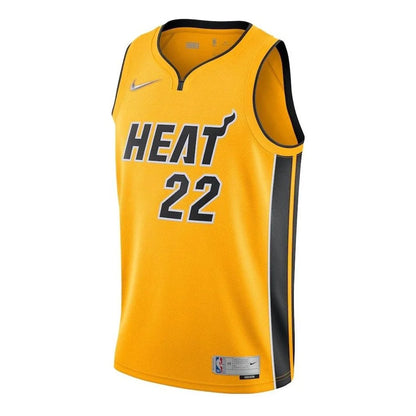 Nike NBA Miami Heat Earned Edition Swingman Jersey 'Jimmy Butler #22' Amarillo Gold (CN9934-717)