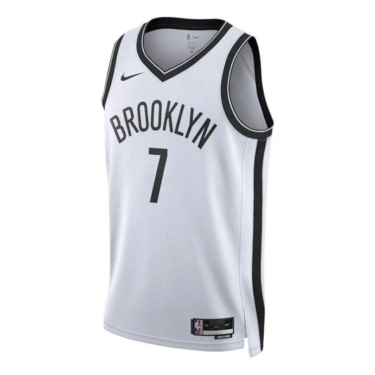 Nike NBA Nets Association Edition Jersey 'Kevin Durant #7' White 2022 (DN2069-101)