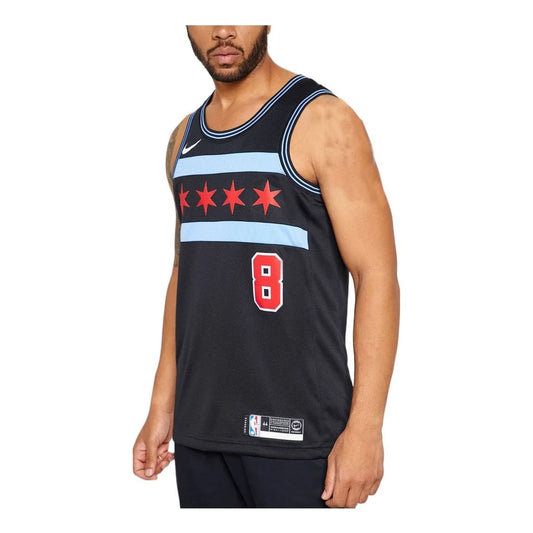 Nike NBA Bulls City Edition Jersey 'Zach LaVine #8' Navy 2018 (AJ4600-011)