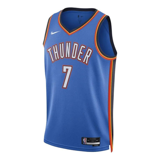 Nike NBA Oklahoma City Thunder Icon Edition Swingman Jersey 'Chet Holmgren #7' Signal Blue (DN2016-406)