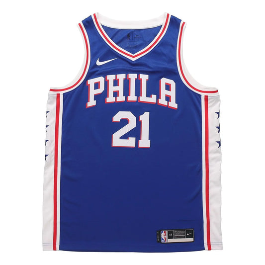 Nike NBA Philadelphia 76ers Icon Edition Swingman Jersey 'Joel Embiid #21' Royal Blue 2020 (CW3678-495)