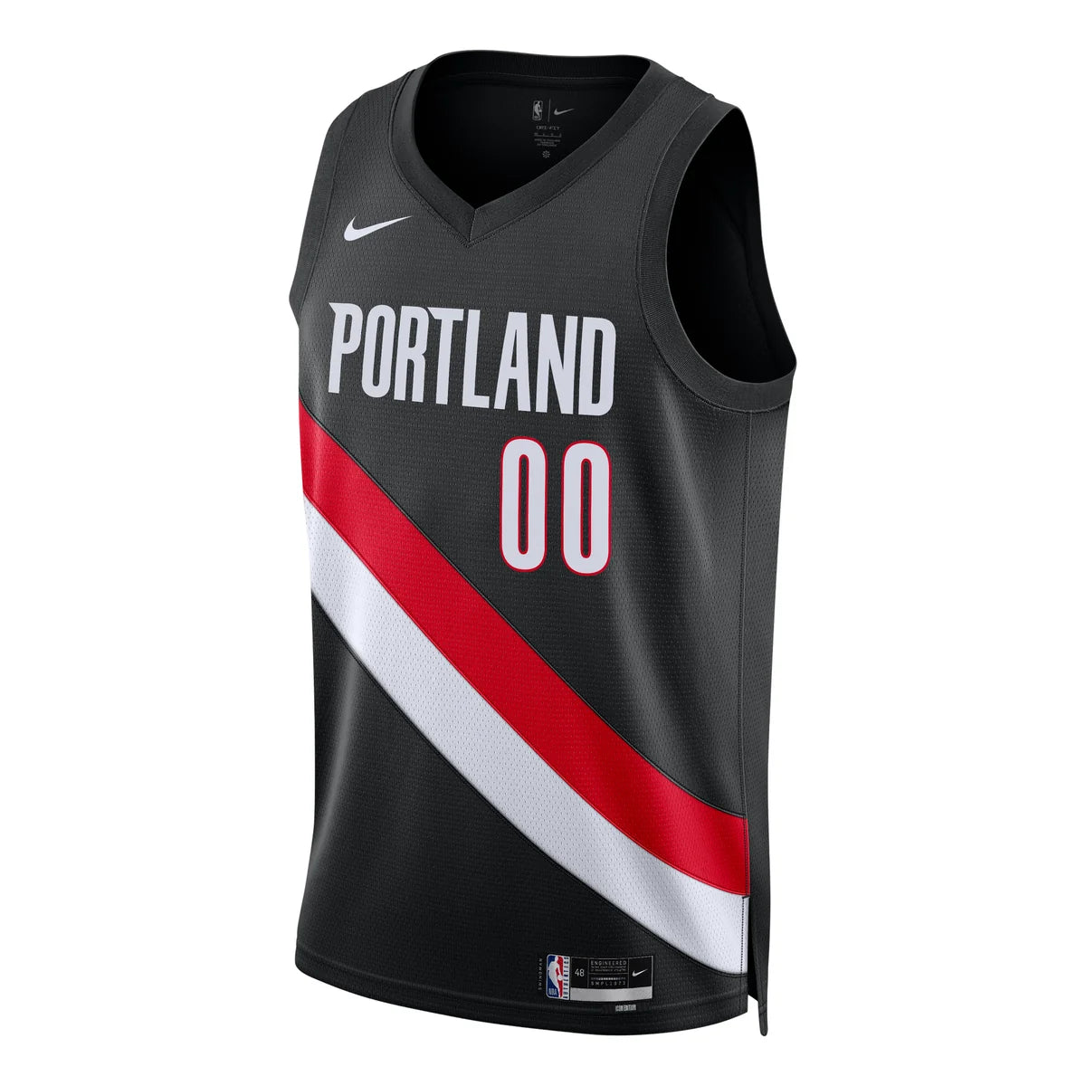 Nike NBA Blazers Icon Edition Jersey 'Scoot Henderson #00' Black 2023 (HM3990-012)