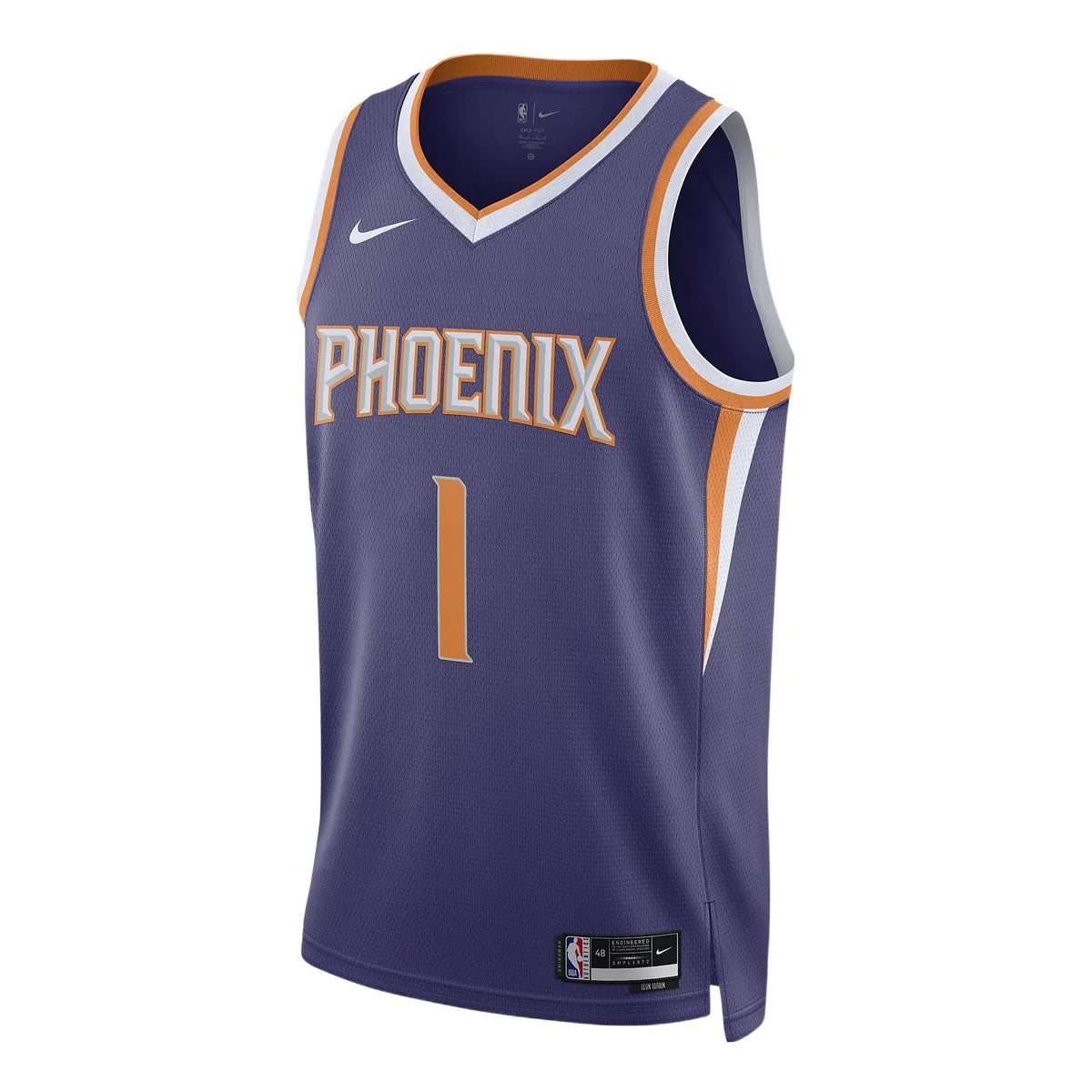 Nike NBA Suns Icon Edition Jersey 'Devin Booker #1' Purple 2022 (FB1811-566)