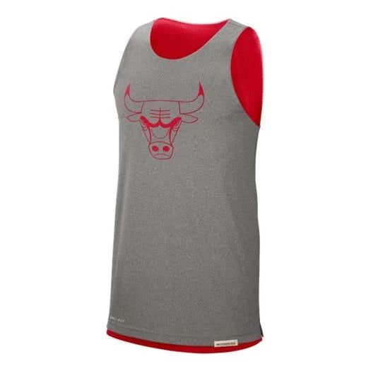 Nike NBA Chicago Bulls Reversible Jersey Grey Red (CN0705-657)