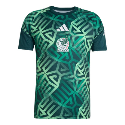 adidas Mexico 2026 Home Pre-Match Jersey Aurora Ivy Asia Sizing (JY5485)