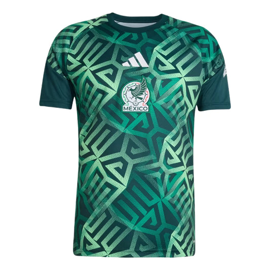 adidas Mexico 2026 Home Pre-Match Jersey Aurora Ivy Asia Sizing (JY5485)