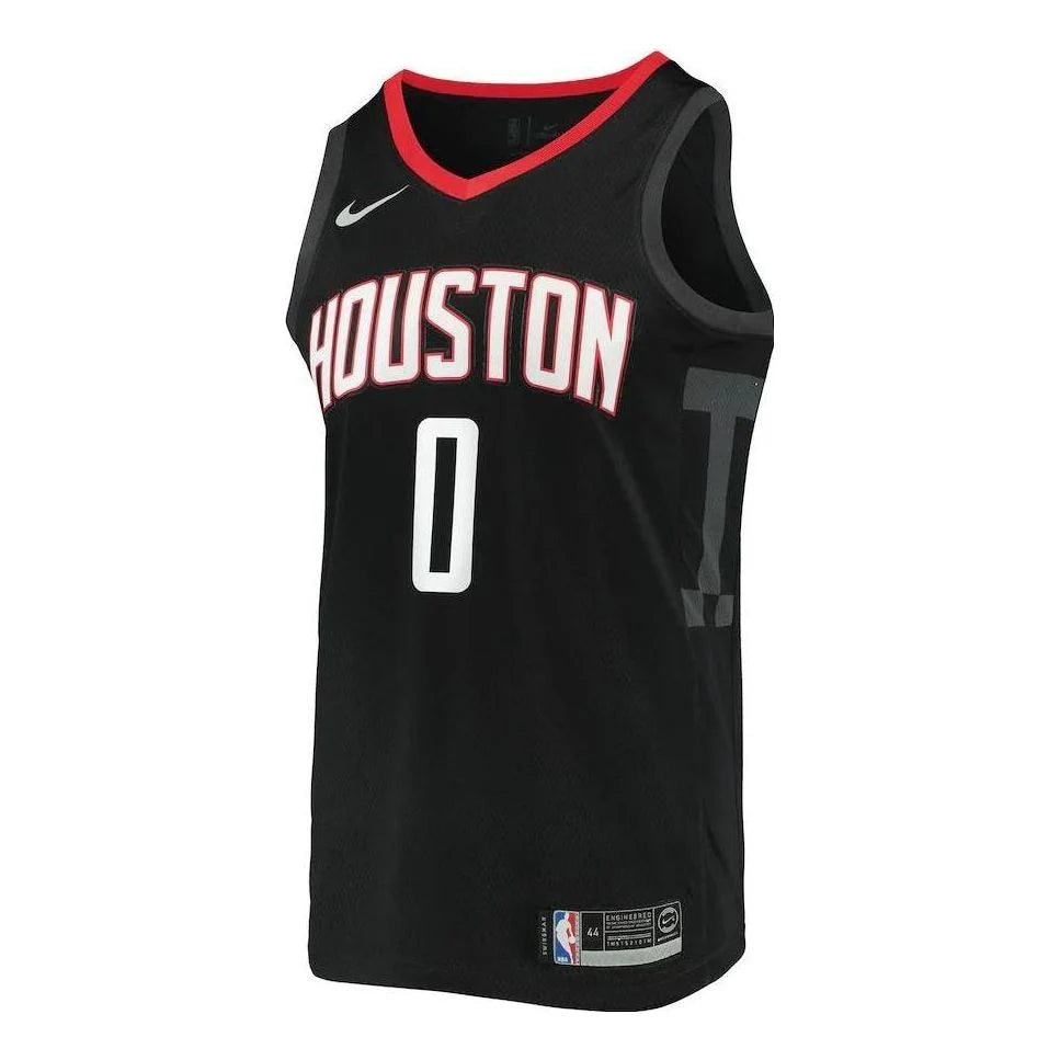 Nike NBA Houston Rockets Statement Edition Fast Break Replica Jersey 'Russell Westbrook #0' Black (877206-019)