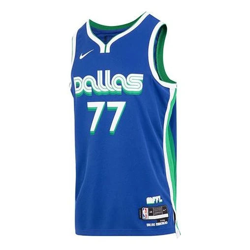 Nike NBA Dallas Mavericks 2022/23 City Edition Swingman Jersey 'Luka Dončić #77' Blue/Green (DO9590-497)