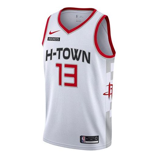 Nike NBA Rockets City Swingman Jersey 'James Harden #13' White H-TOWN (AV4640-101)