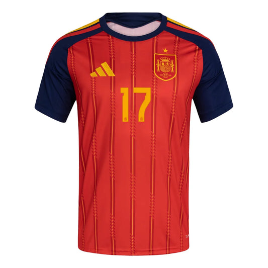 adidas Spain 2026 Home Jersey 'Williams Jr. #17' Vivid Red Asia Sizing (KW7714)