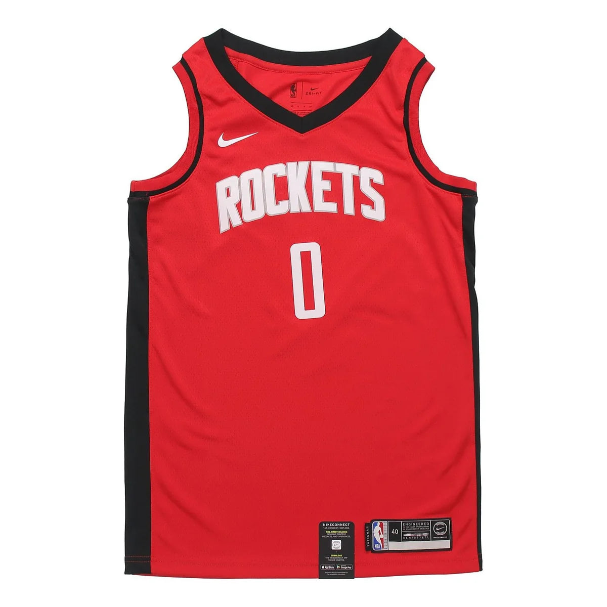 Nike NBA Rockets Icon Edition Jersey 'Russell Westbrook #0' Red 2019 (BV7992-662)