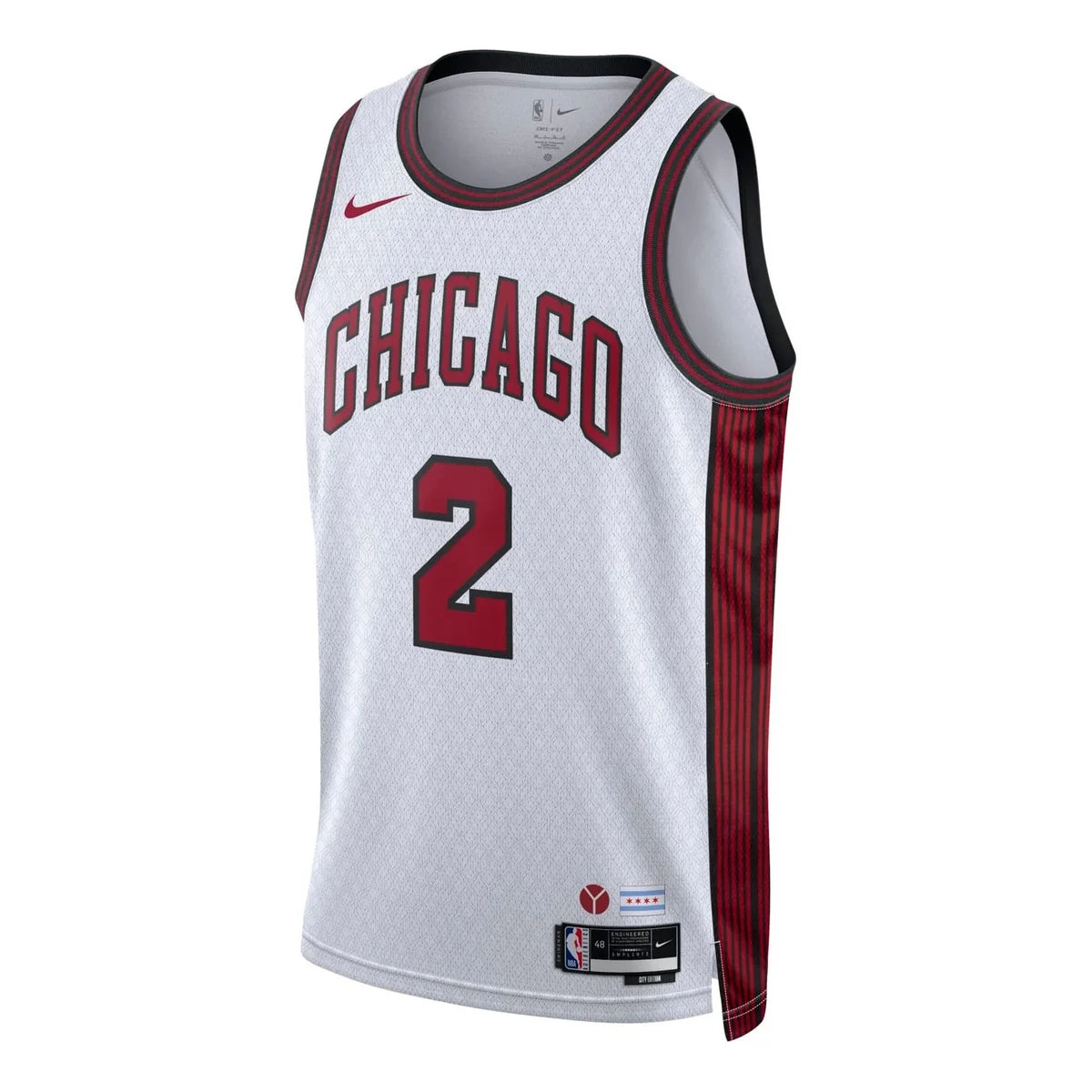 Nike NBA Chicago Bulls City Edition Swingman Jersey 'Lonzo Ball #2' White (DO9588-103)