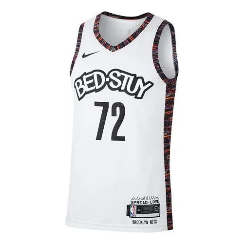 Nike NBA Brooklyn Nets City Edition Jersey 'Biggie #72' White 2020 (CU0192-100)