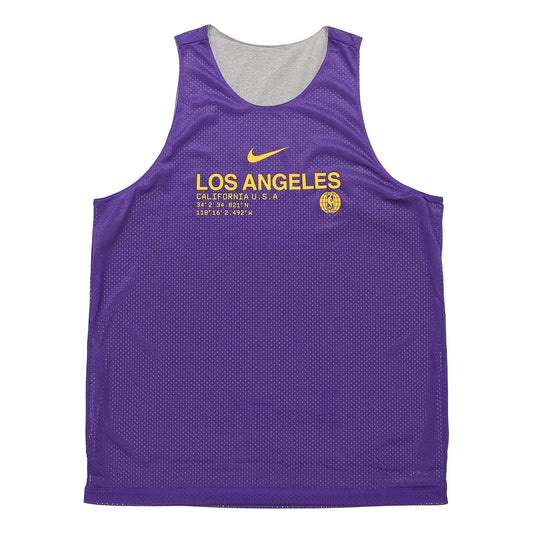 Nike NBA Los Angeles Lakers Reversible Practice Jersey 'Blank' Purple/Gray (CN0717-504)