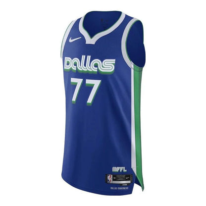 Nike NBA Dallas Mavericks City Edition Authentic Jersey 'Luka Dončić #77' Blue/Green (DQ0191-496)