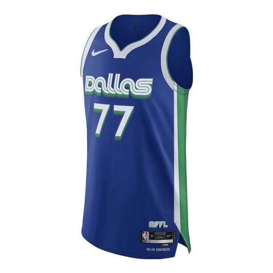 Nike NBA Dallas Mavericks City Edition Authentic Jersey 'Luka Dončić #77' Blue/Green (DQ0191-496)
