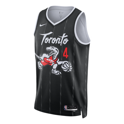 Nike NBA Toronto Raptors City Edition Swingman Jersey 'Scottie Barnes #4' Black 2023 (HM5997-011)
